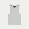 The Couture Club Tops-Acid Wash Ctre Rib Vest Top