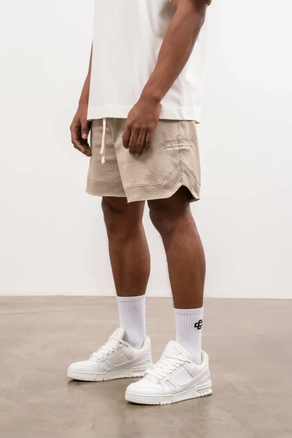 The Couture Club Shorts-Airtex Panelled Shorts