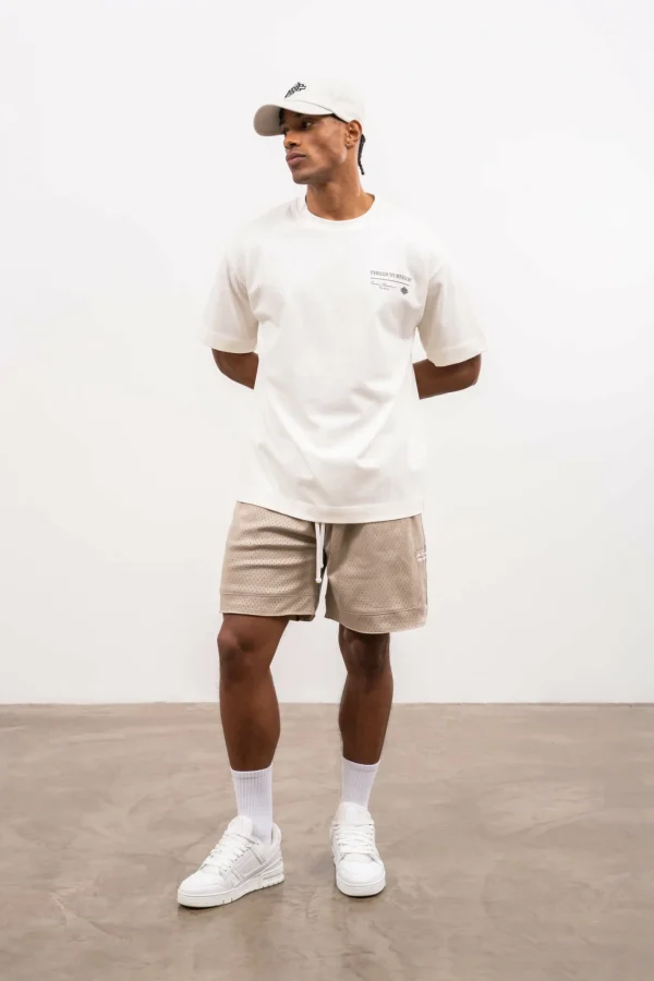 The Couture Club Shorts-Airtex Panelled Shorts