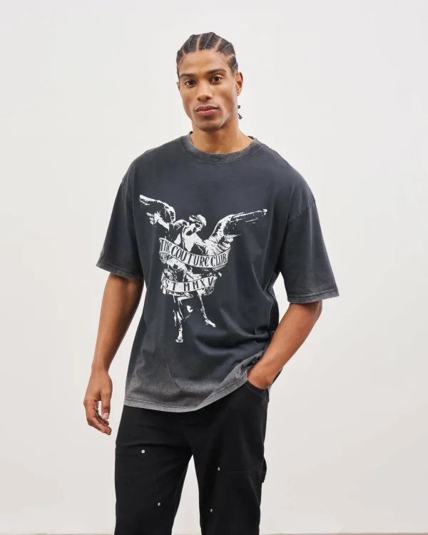 The Couture Club T-Shirts-Angel Script Relaxed T-Shirt