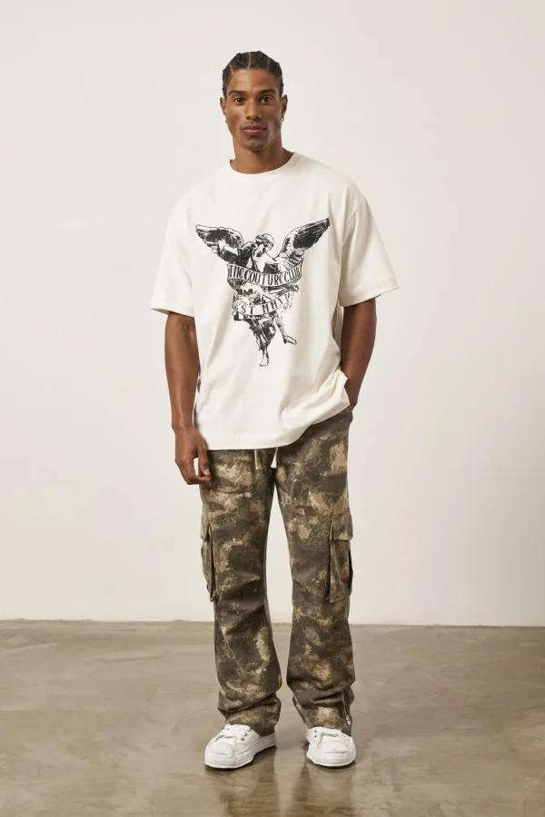 The Couture Club T-Shirts-Angel Script Relaxed T-Shirt