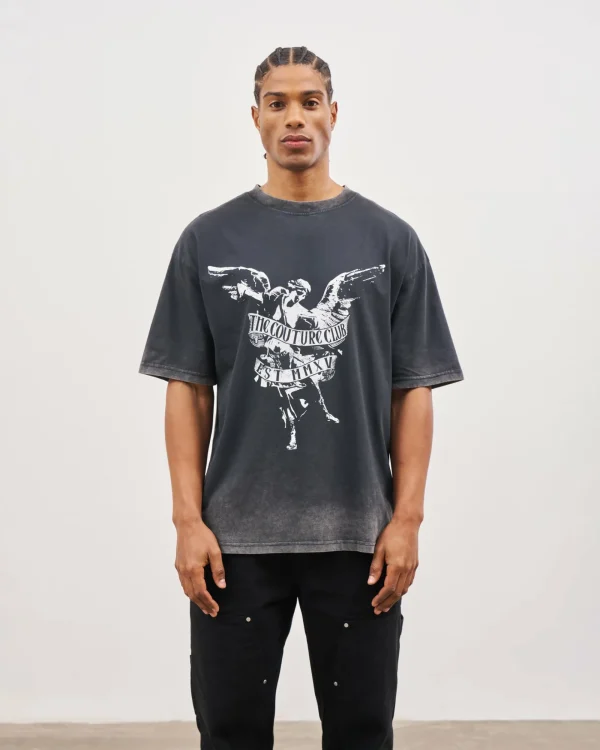 The Couture Club T-Shirts-Angel Script Relaxed T-Shirt