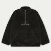 The Couture Club Coats & Jackets-Borg Quarter Zip Funnel Neck Jumper