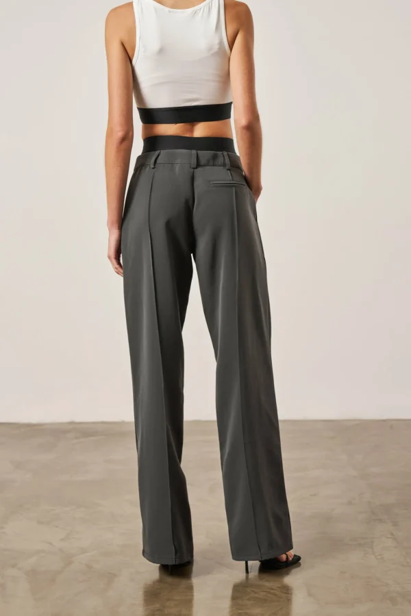 The Couture Club Co-Ords & Sets-Branded Elastic Double Layer Trousers