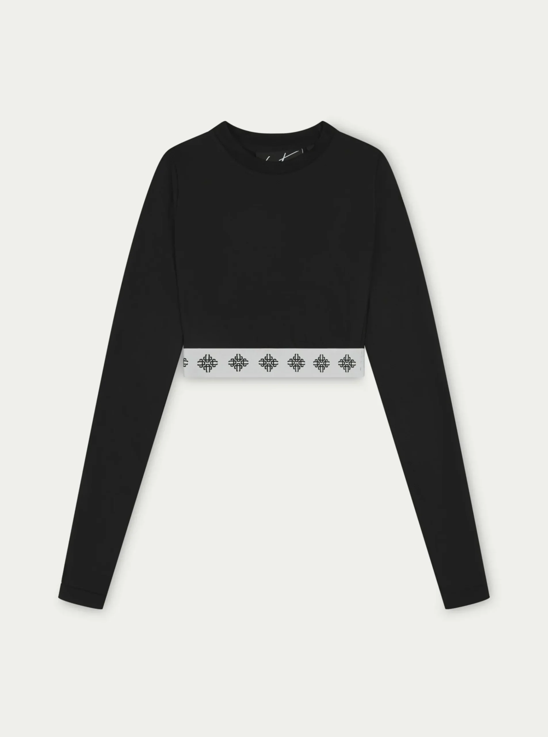 branded_waistband_fitted__0.webp The Couture Club Tops-Branded Waistband Fitted Ribbed Top
