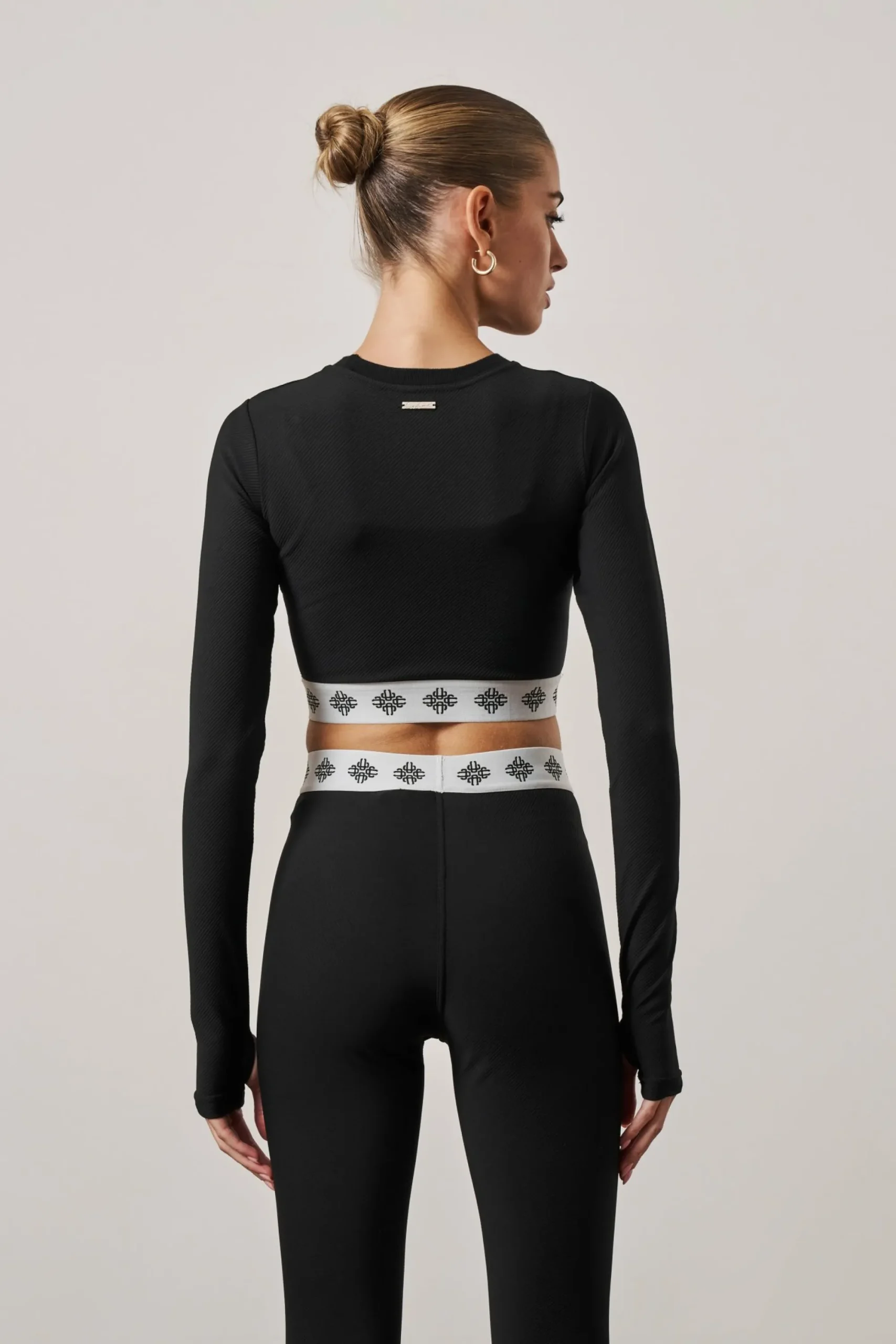 branded_waistband_fitted__4.webp The Couture Club Tops-Branded Waistband Fitted Ribbed Top
