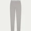 The Couture Club Co-Ords & Sets-Branded Waistband Ribbed Leggings