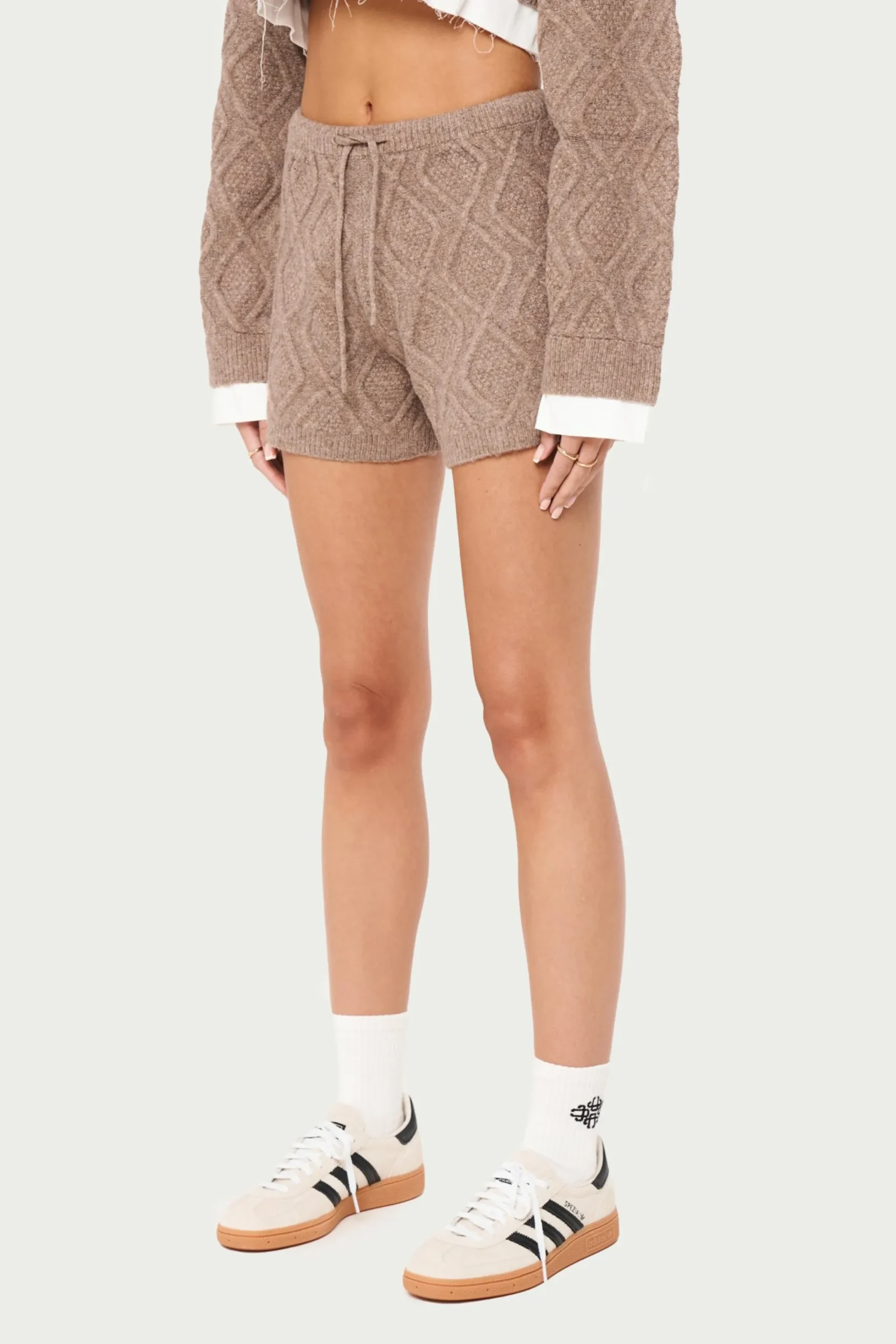 cable_knitted_shorts_1.webp The Couture Club Shorts-Cable Knitted Shorts