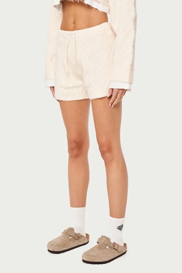 The Couture Club Shorts-Cable Knitted Shorts