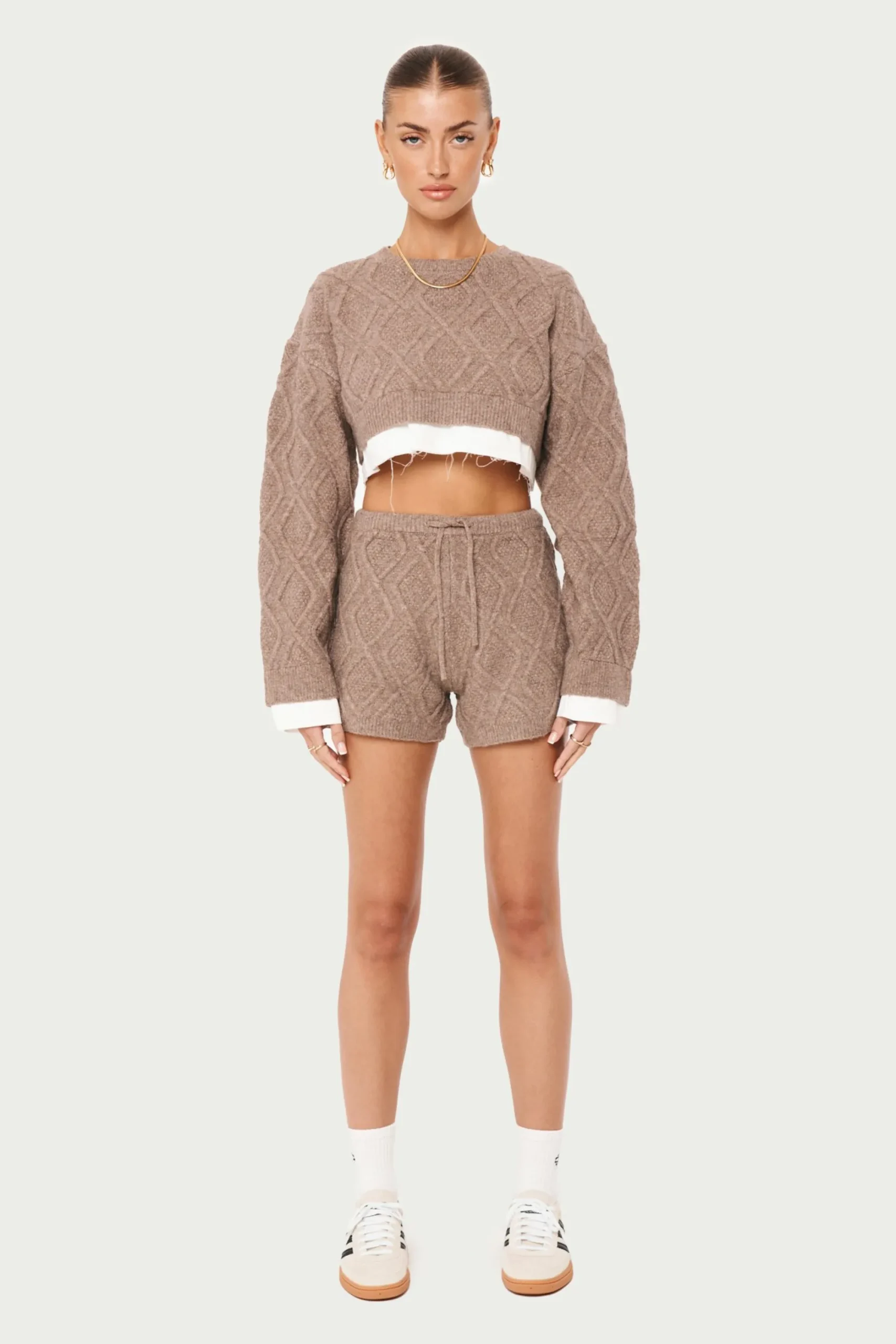 cable_knitted_shorts_2.webp The Couture Club Shorts-Cable Knitted Shorts