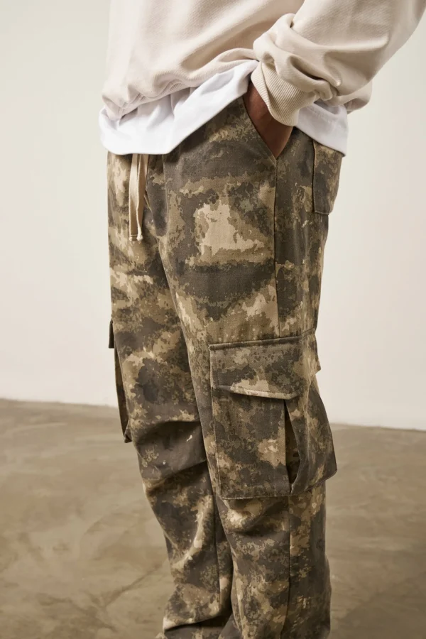 The Couture Club Cargo Pants-Camo Straight Leg Cargos