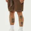 The Couture Club Shorts-Contrast Stitch Woven Shorts