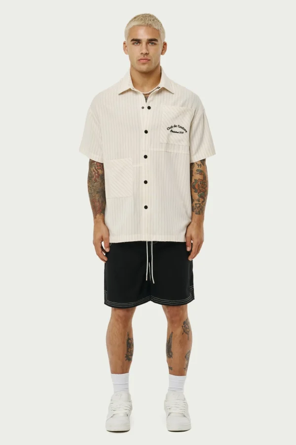 The Couture Club Shorts-Contrast Stitch Woven Shorts