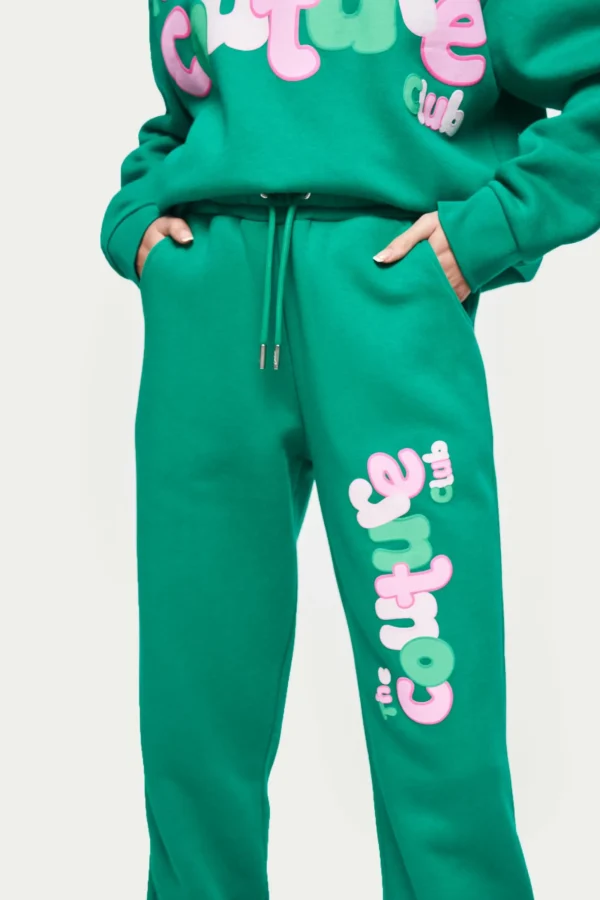 The Couture Club Joggers-Couture Bubble Oversized Joggers- Green