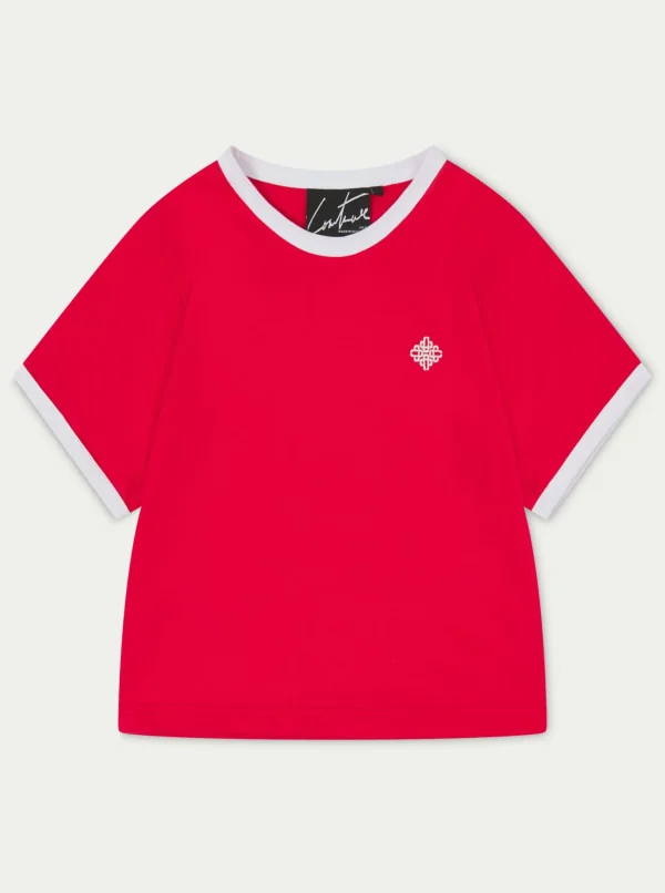 The Couture Club T-Shirts-Couture Emblem Ringer Baby Tee