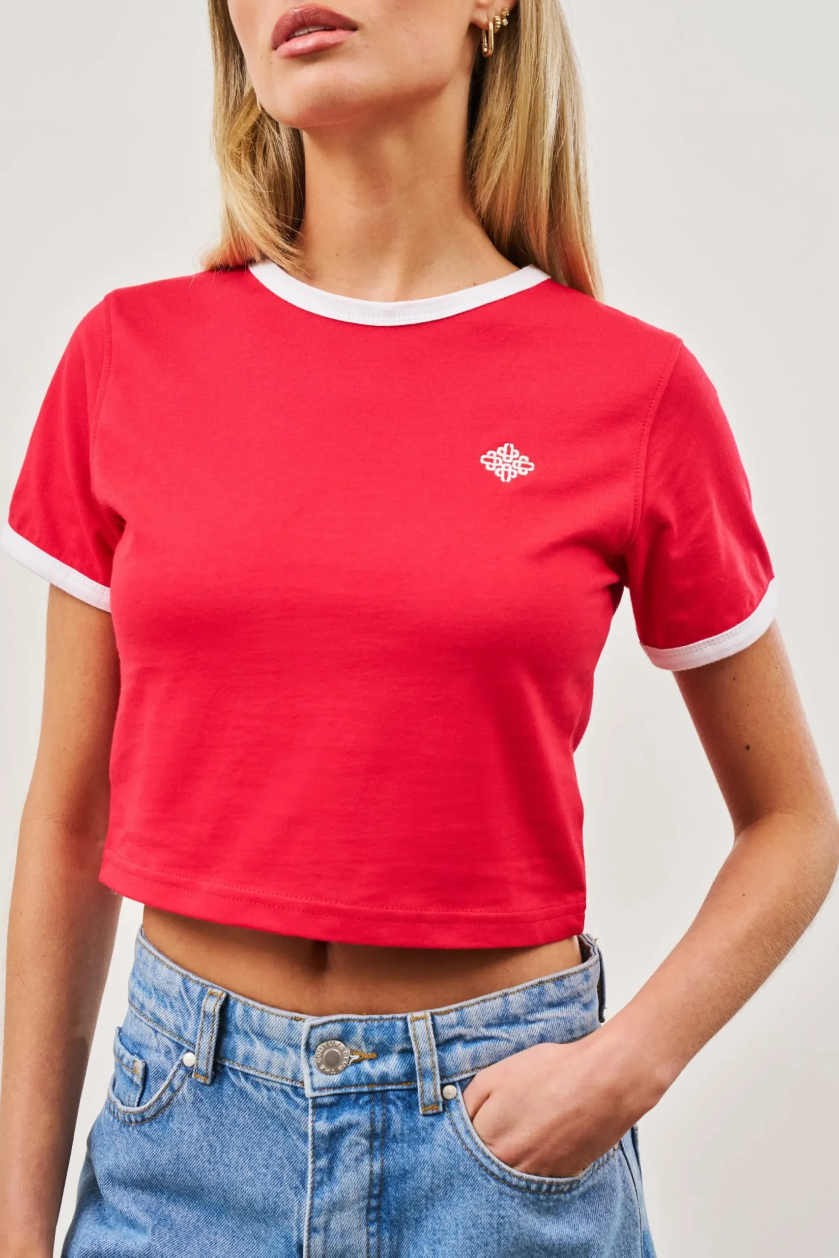 couture_emblem_ringer_bab_2-1.webp The Couture Club T-Shirts-Couture Emblem Ringer Baby Tee