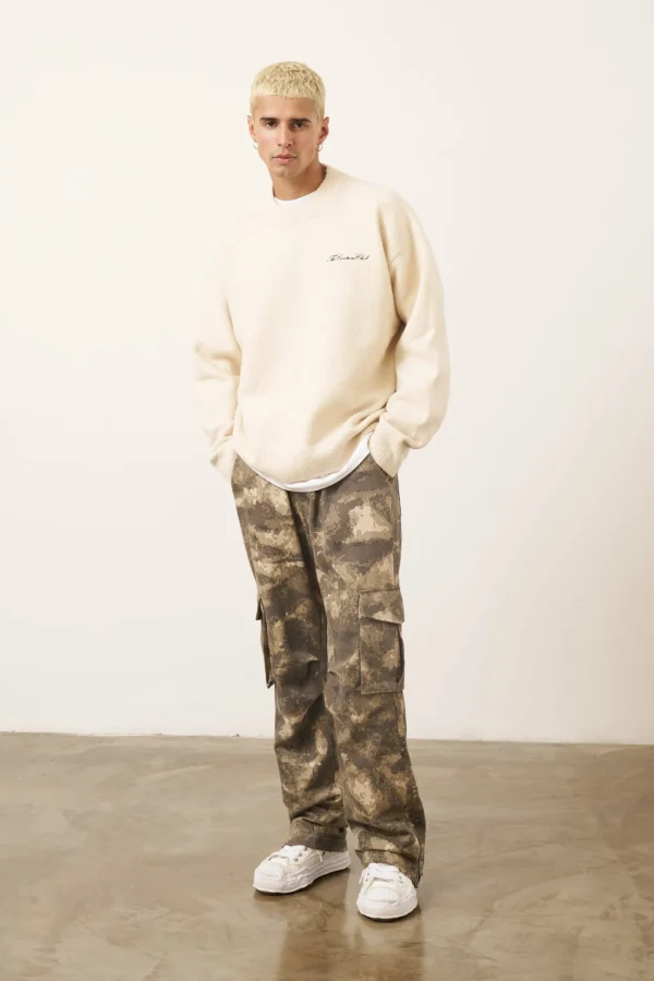The Couture Club Sweatshirts-Couture Script Knitted Crew