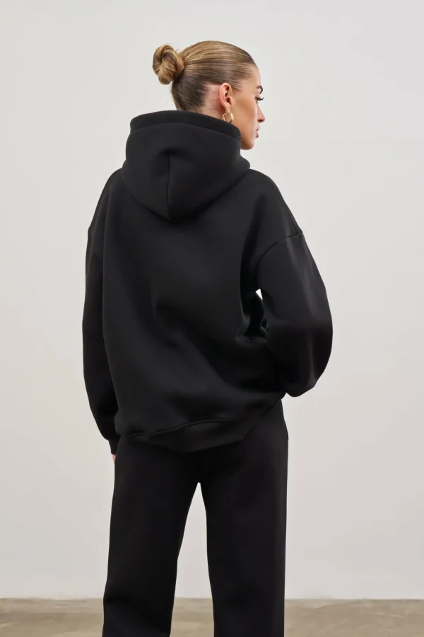 The Couture Club Tracksuits-Couture Script Puff Sleeve Hoodie