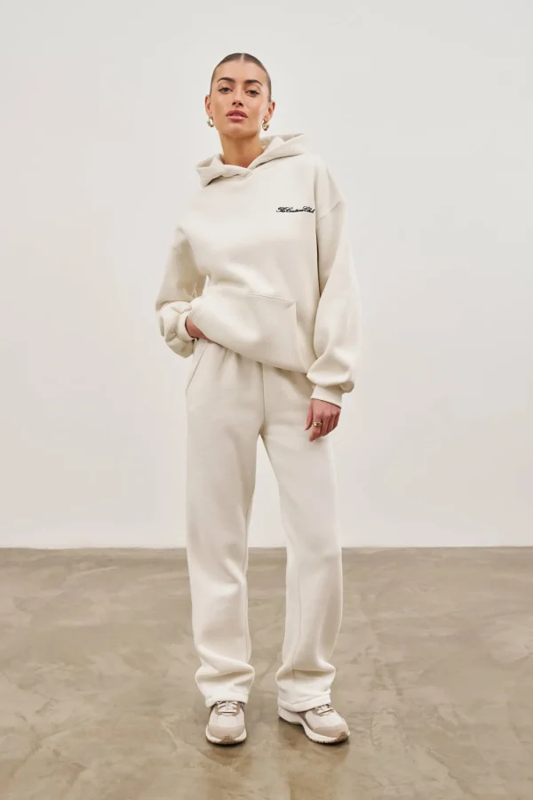 The Couture Club Tracksuits-Couture Script Puff Sleeve Hoodie