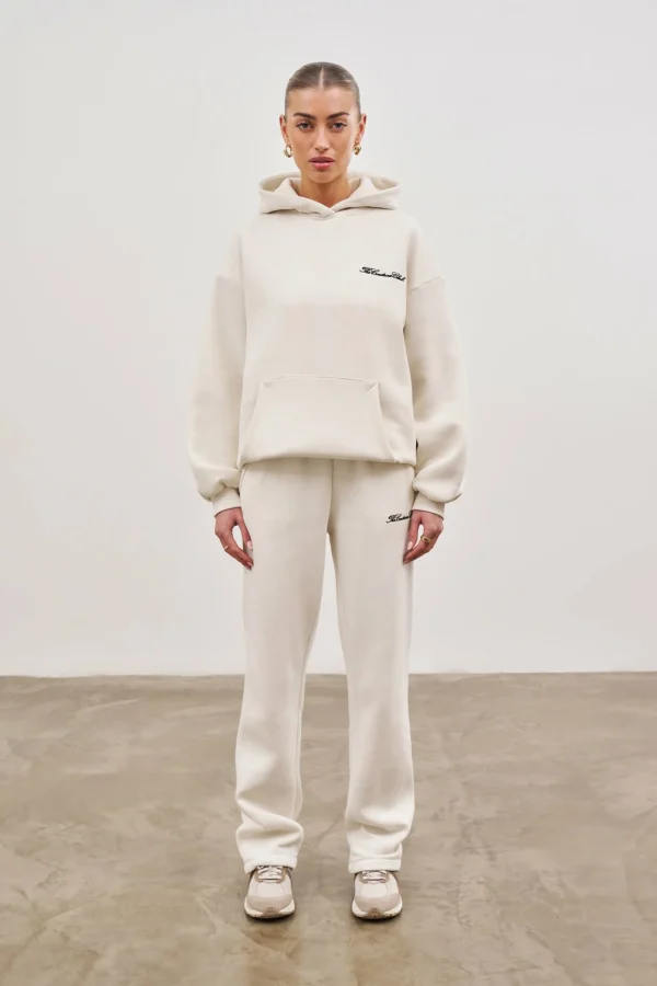 The Couture Club Tracksuits-Couture Script Puff Sleeve Hoodie