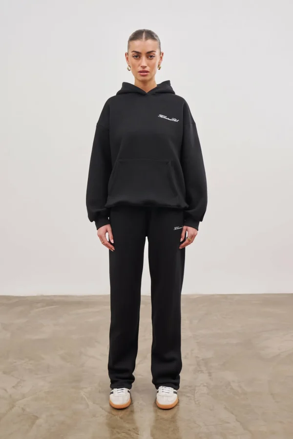 The Couture Club Tracksuits-Couture Script Puff Sleeve Hoodie