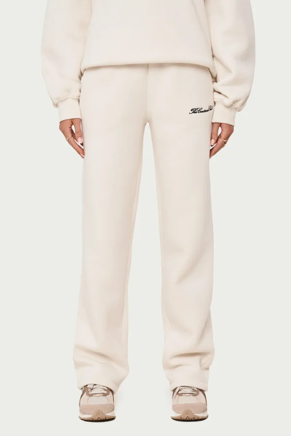 The Couture Club Tracksuits-Couture Script Straight Leg Joggers