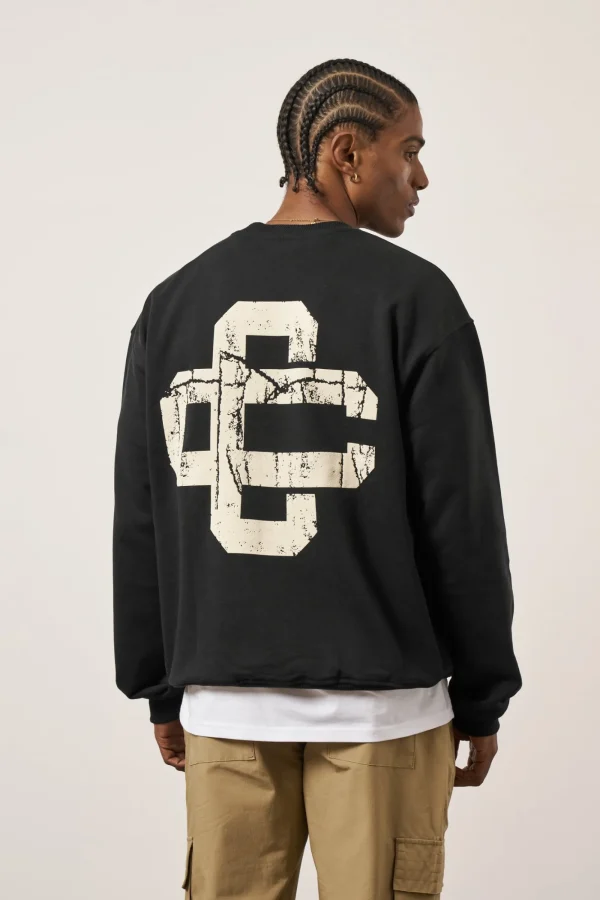 The Couture Club Sweatshirts-Cracked Emblem Sweatshirt