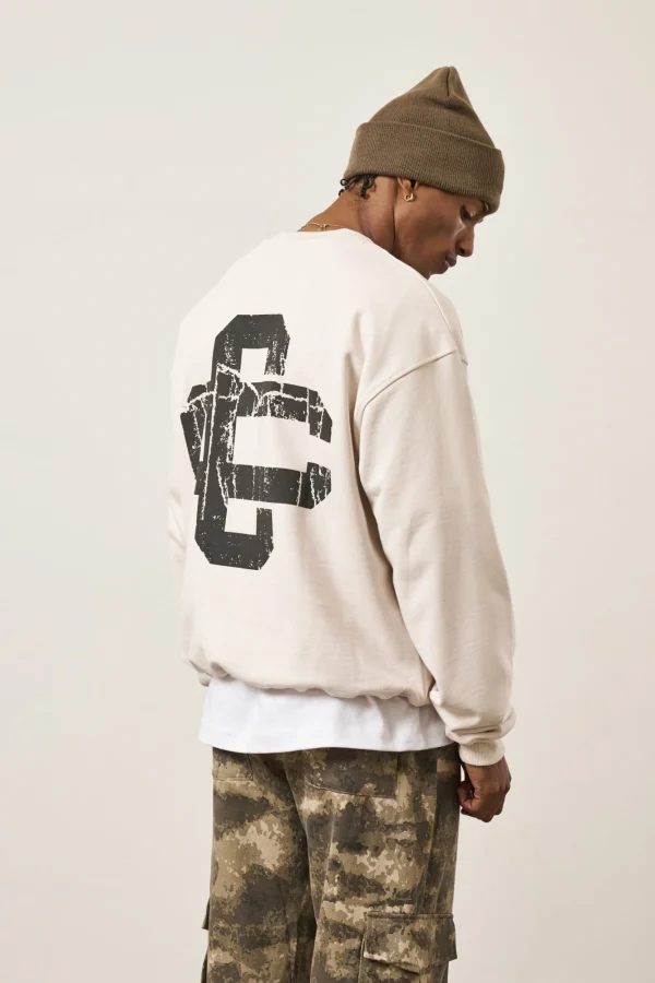 The Couture Club Sweatshirts-Cracked Emblem Sweatshirt