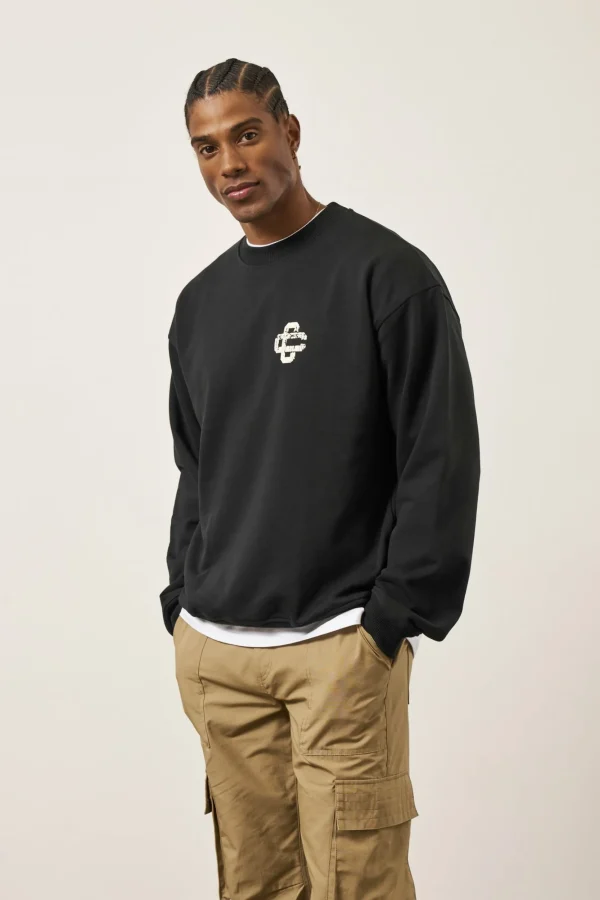 The Couture Club Sweatshirts-Cracked Emblem Sweatshirt