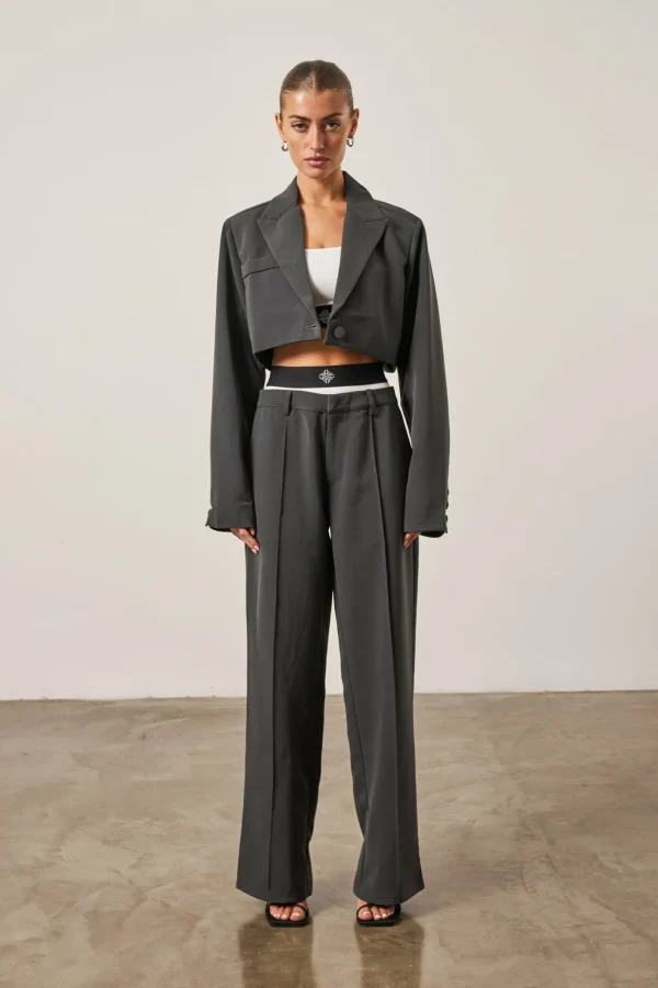 The Couture Club Co-Ords & Sets-Cropped Tailored Blazer