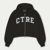 The Couture Club Tracksuits-Ctre Cropped Zip Through Hoodie