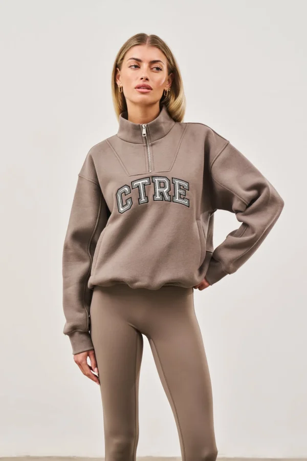 The Couture Club Sweatshirts-Ctre Half Zip Sweatshirt