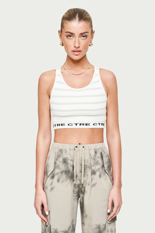 The Couture Club Tops-Ctre Knit Crop Top