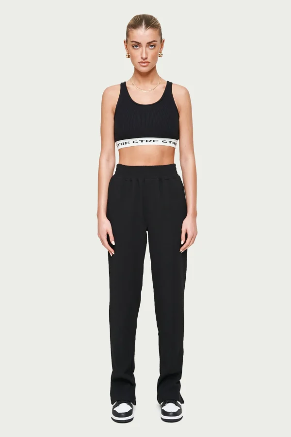 The Couture Club Tops-Ctre Knit Crop Top