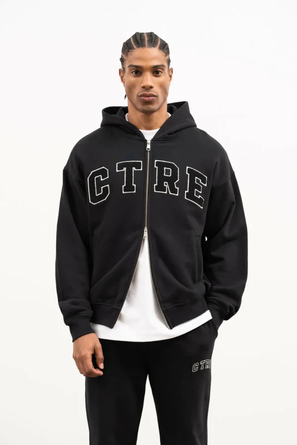 The Couture Club Hoodies-Ctre Zip Through Hoodie