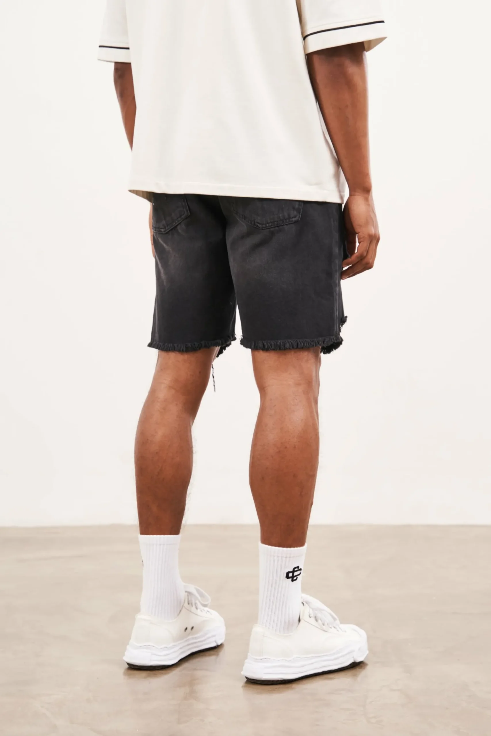 distressed_raw_hem_denim__2.webp The Couture Club Shorts-Distressed Raw Hem Denim Shorts