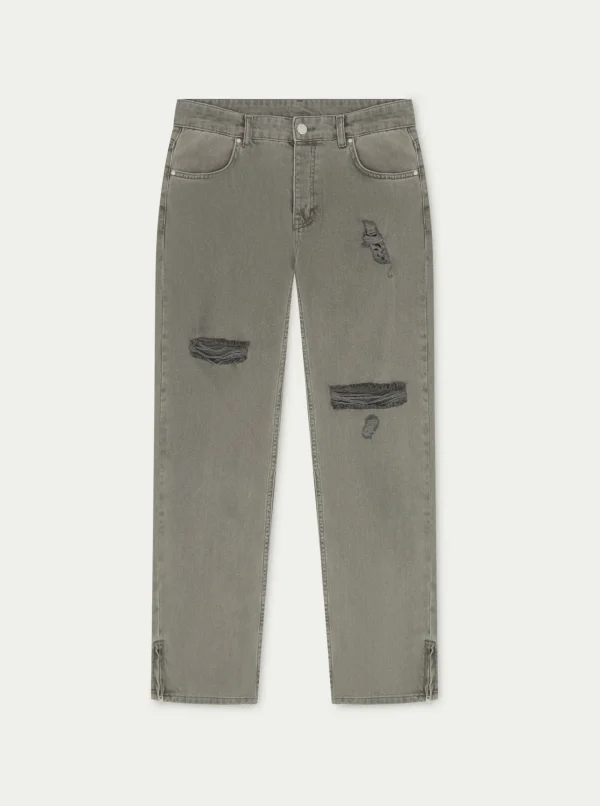 The Couture Club Bottoms-Distressed Straight Leg Jean