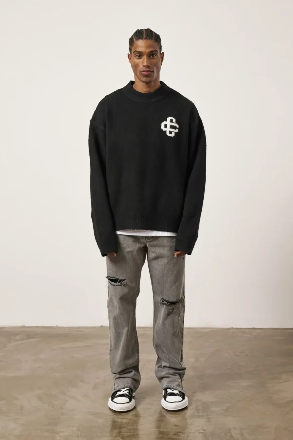 The Couture Club Bottoms-Distressed Straight Leg Jean