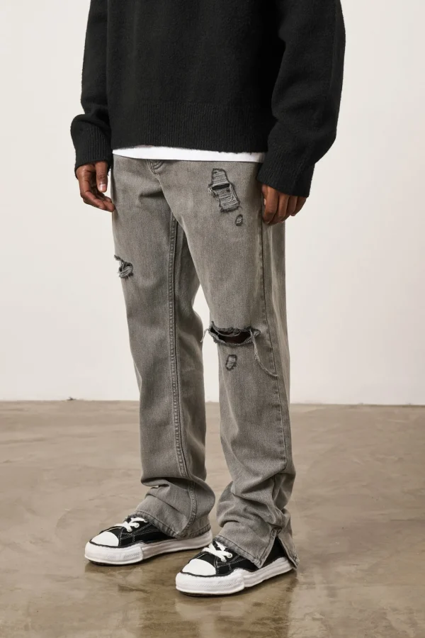 The Couture Club Bottoms-Distressed Straight Leg Jean