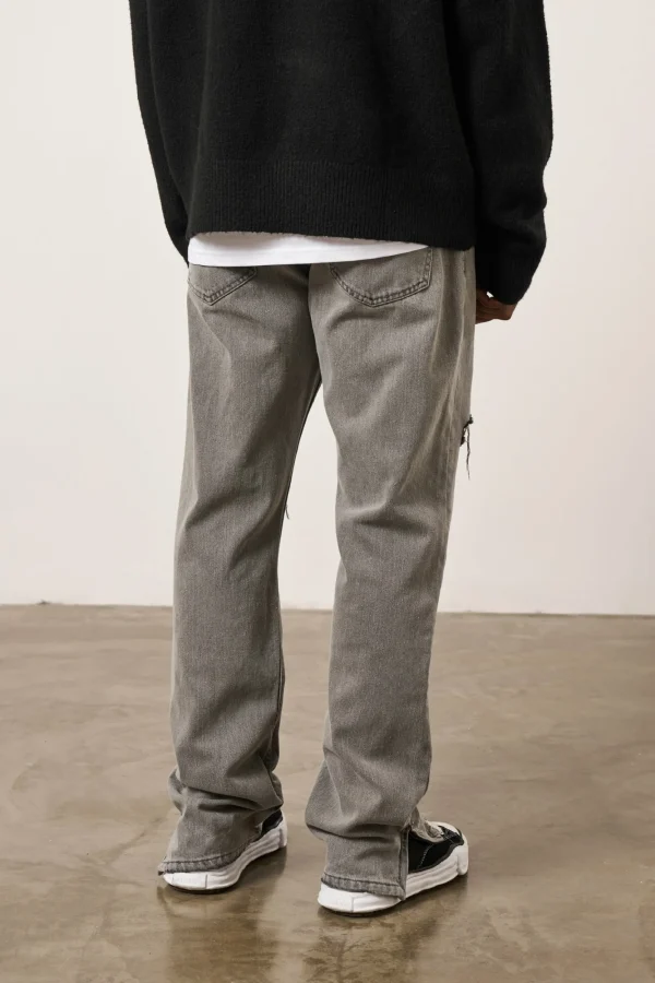 The Couture Club Bottoms-Distressed Straight Leg Jean