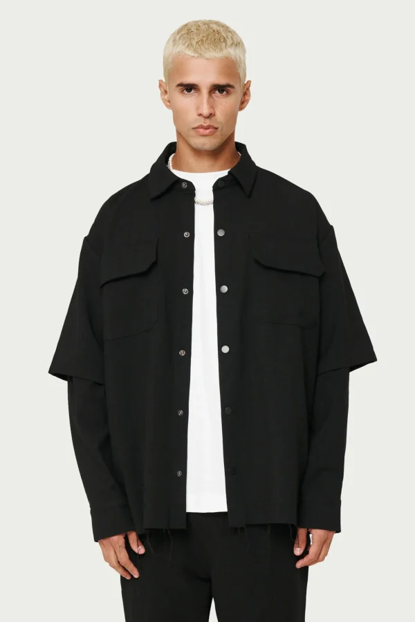 The Couture Club Shirts-Double Layer Shirt