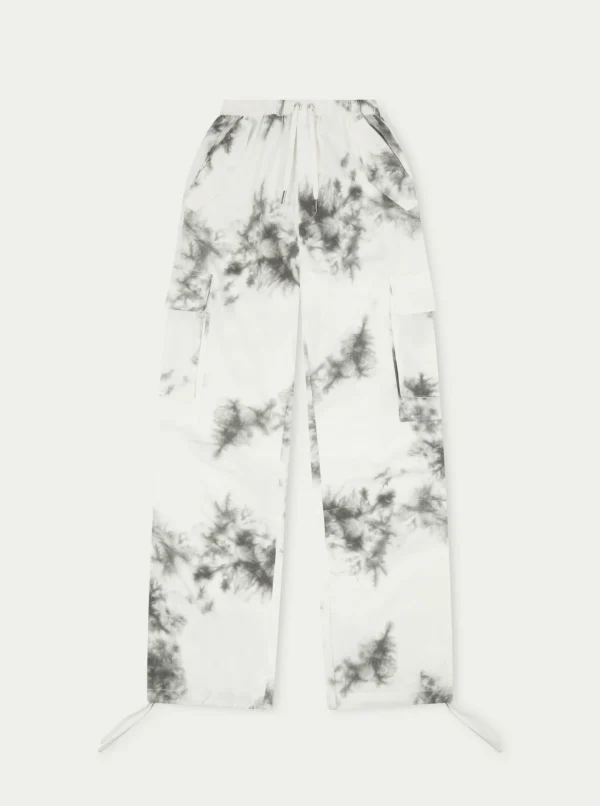 The Couture Club Bottoms-Draped Camo Oversized Cargos