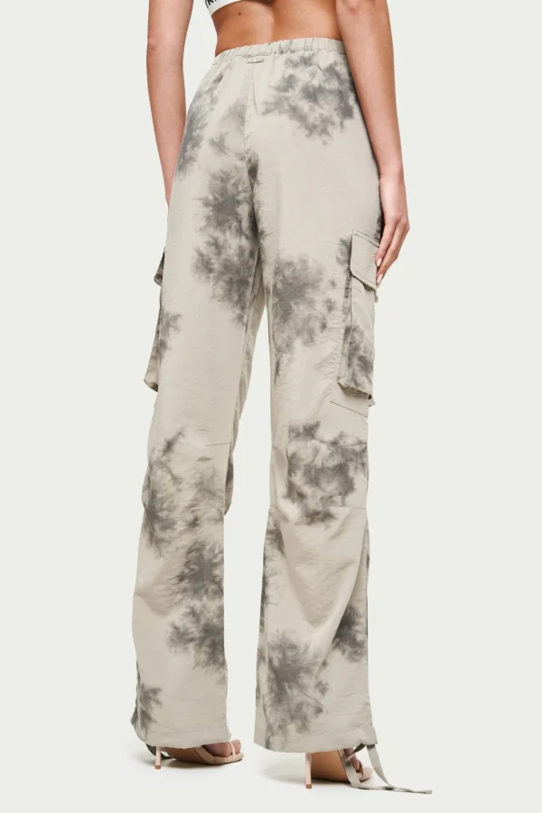 The Couture Club Bottoms-Draped Camo Oversized Cargos