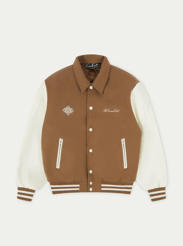 The Couture Club Coats & Jackets-Emblem Chenille Varsity Jacket