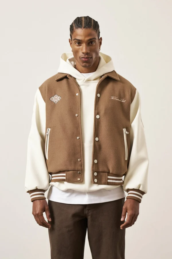 The Couture Club Coats & Jackets-Emblem Chenille Varsity Jacket