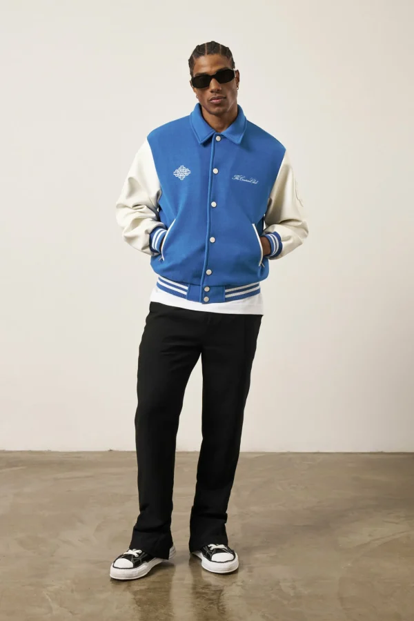 The Couture Club Coats & Jackets-Emblem Chenille Varsity Jacket