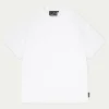 The Couture Club T-Shirts-Emblem Embroidered Slim Fit T-Shirt