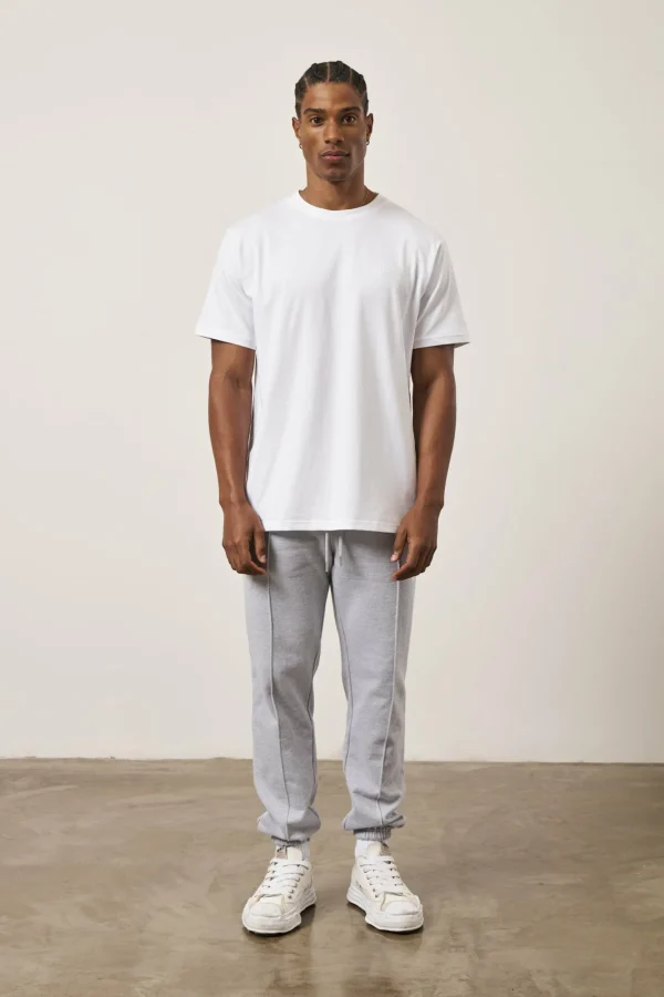 The Couture Club T-Shirts-Emblem Embroidered Slim Fit T-Shirt