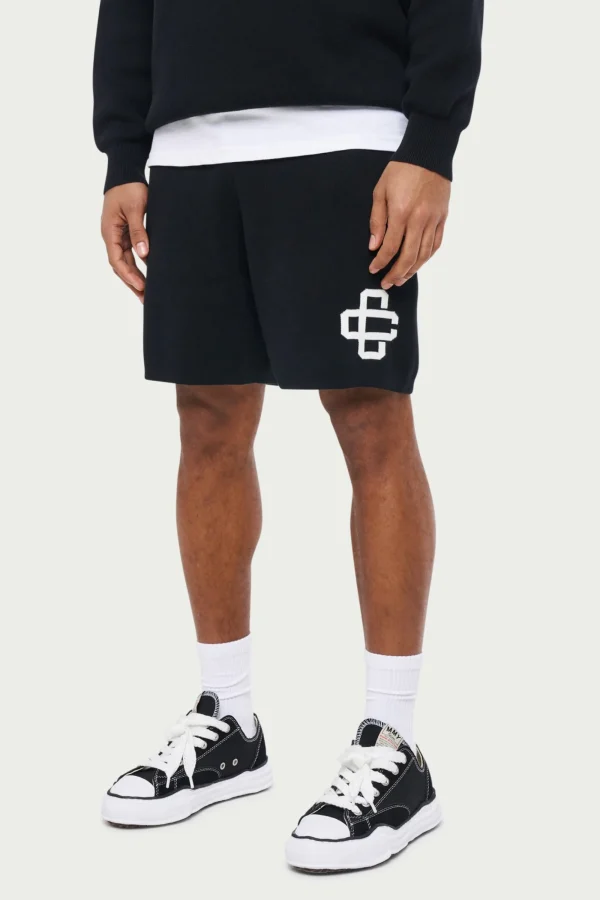 The Couture Club Twinsets-Emblem Knitted Shorts