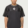 The Couture Club T-Shirts-Emblem Mesh Basketball T-Shirt